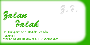zalan halak business card